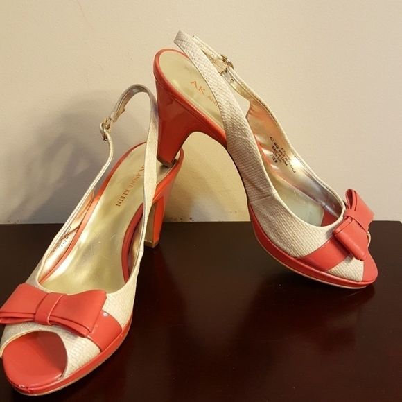 Anne Klein Shoes - Anne Klein Coral &Tan Sling back Shoes